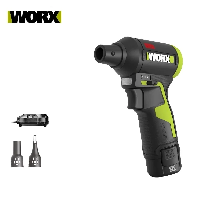 WORX WU094 12 فولت ستبليس سرعة ESD آمنة بدون فرش ليثيوم إعصار منفضة منفاخ مروحة تربو أداة تنظيف فعالة