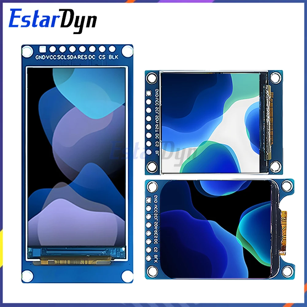 شاشة عرض IPS TFT مقاس 1.54 و1.69 و1.9 بوصة عالية الدقة مع واجهة SPI ST7789 لمشاريع راسبيري باي وESP32 DIY
