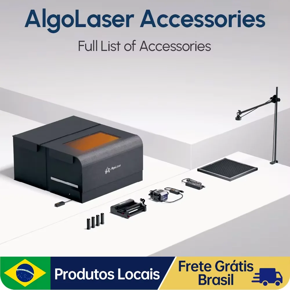 AlgoLaser ملحق الليزر حفارة الروتاري الأسطوانة مضخة هواء رفع قدم حروق الضوء كاميرا غطاء للحماية العسل منصة جزء