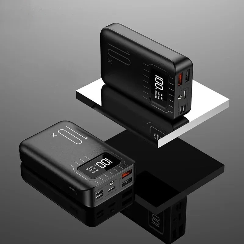 بنك طاقة محمول بسعة عالية 10000 MAh ووظيفة شحن سريع، متوافق مع أيفون وسامسونج.