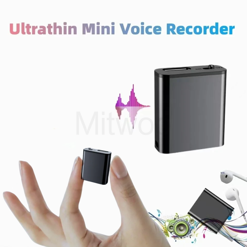 مسجل صوت صغير محمول ذكي صوت نشط تسجيل الصوت مسجل صوت HD الحد من الضوضاء مشغل Mp3 المغناطيس OTG