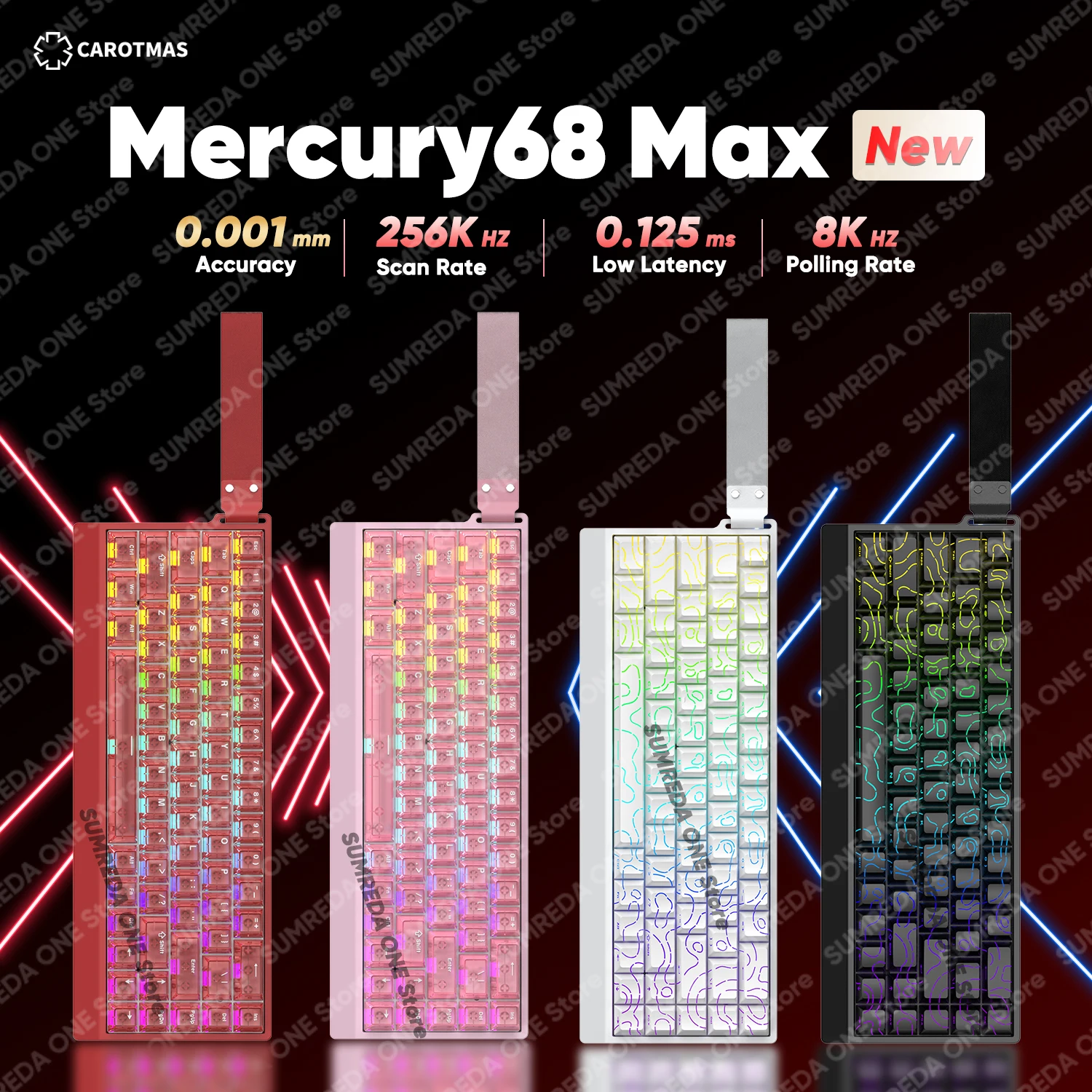 IROK Carotmas Mercury68 Max Mars68 pro Mercury 68 لوحة مفاتيح ميكانيكية مغناطيسية للألعاب تريج سريع 0.001 8K لوحة مفاتيح سلكية للألعاب