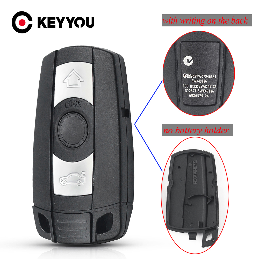 KEYYOU البعيد مفتاح السيارة قذيفة 3 زر غطاء التصميم فوب لسيارات BMW 1 3 5 6 سلسلة E90 E91 E92 E60 E70 E71 E72 E82 E87 E88 E89