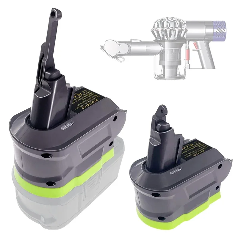 محول بطارية لبطارية Ryobi 18 فولت تحويل إلى مكنسة دايسون V6 V7 V8 الحيوانية، محول مكنسة دايسون الكهربائية