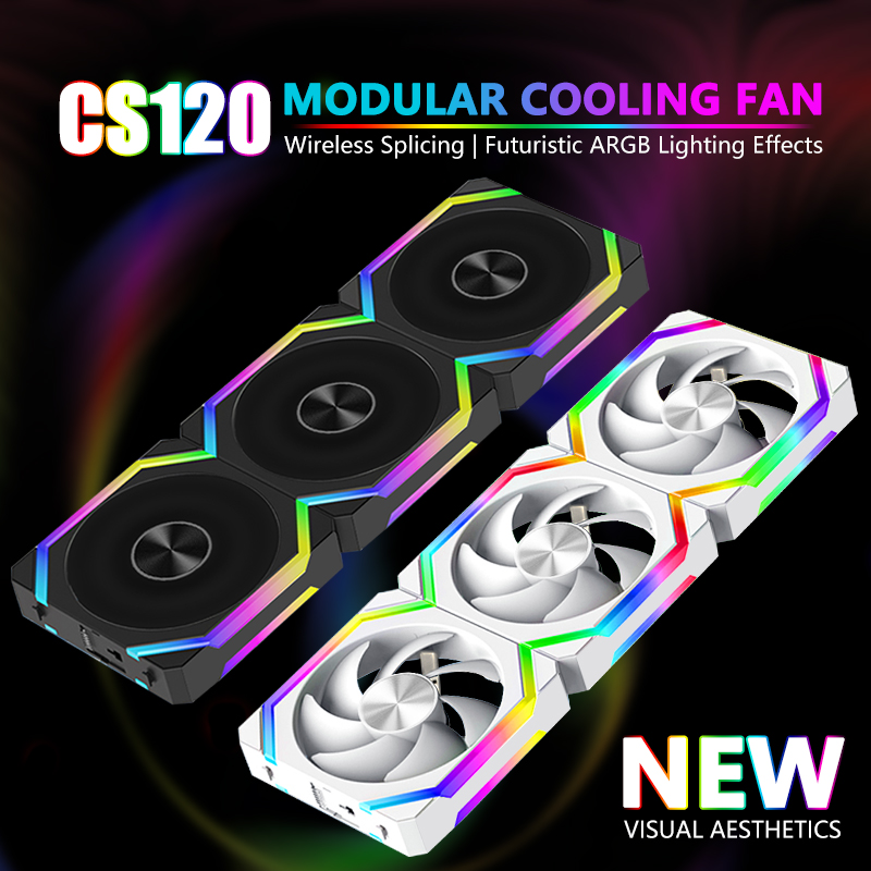 JUMPEAK CS120 ARGB مروحة التبريد 360 مللي متر 240 مللي متر وحدات تكويم الربط PWM صامت 120 مللي متر RGB المشجعين للألعاب PC حافظة مبرد المياه