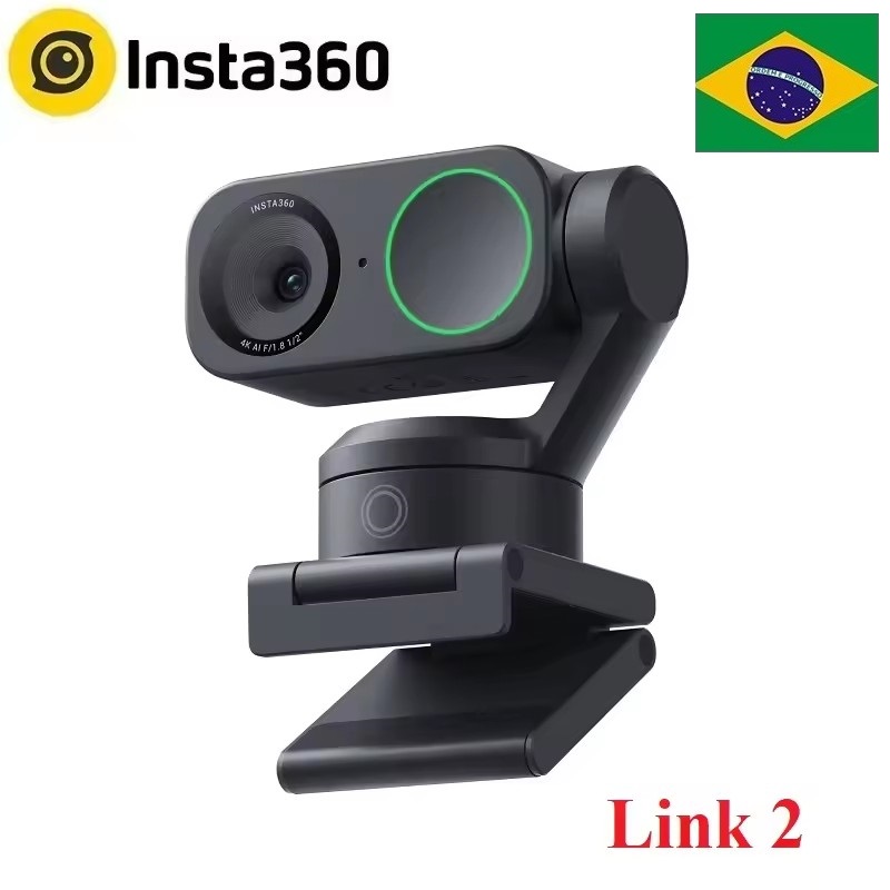 Insta360 Link 2 كاميرا ويب AI تتبع التحكم بالإيماءات مع كاميرا ميكروفونات إلغاء الضوضاء للعبة مؤتمرات المباشرة