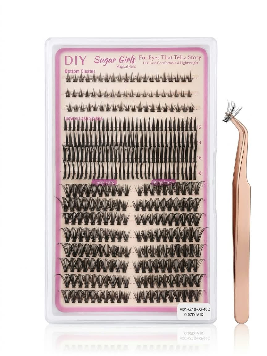 شوجر جيرل رموش لاصقه — DIY LASHES